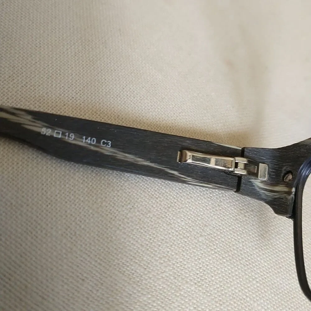 See Eyeglasses Frames Only 1813 C3 Black Brown 52-19-140 Metal Wood France
